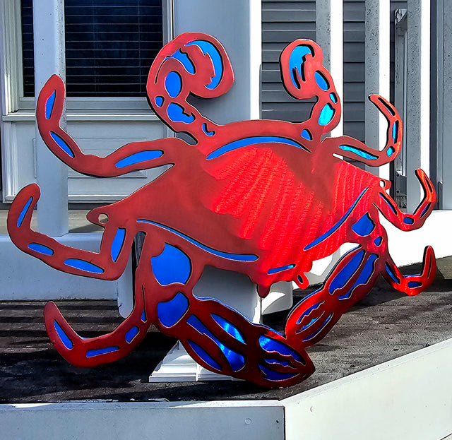 Blue Crab Metal Wall Art #1