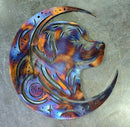 Labrador Retriever "On The Moon" Metal Art