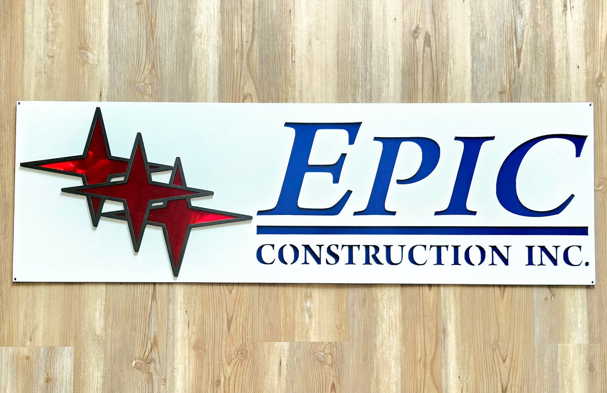 Epic Construction sign by Elite Metalworking