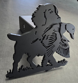Springer Spaniel Metal Hitch Cover made from powder coated steel