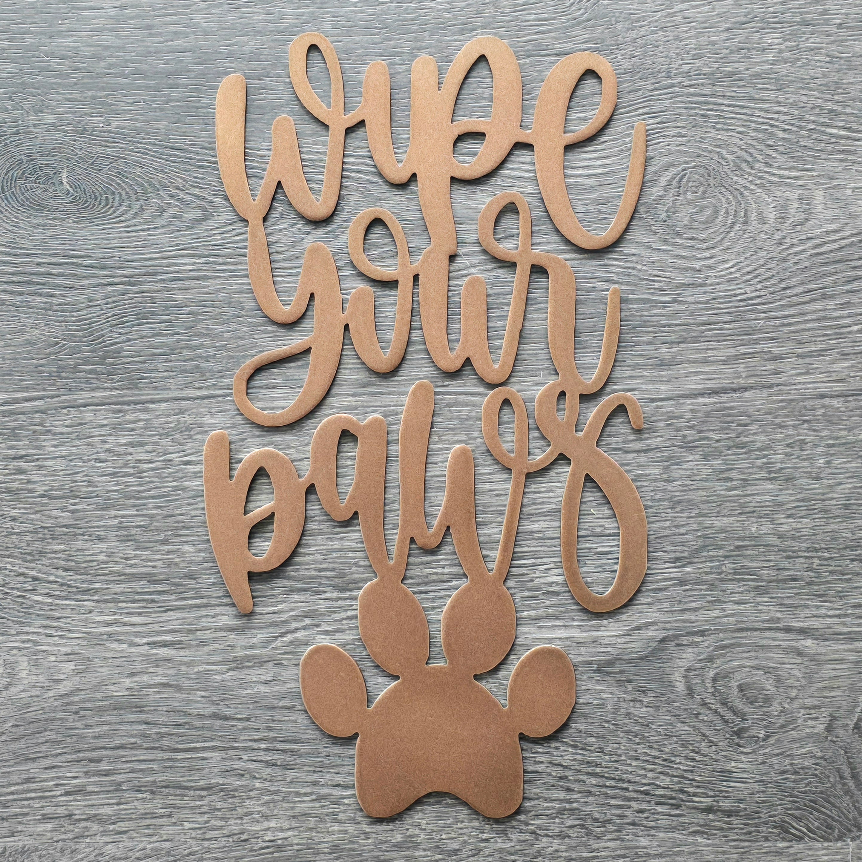 Wipe Your Paws Metal Art