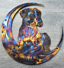 Boxer "On The Moon" Metal Art