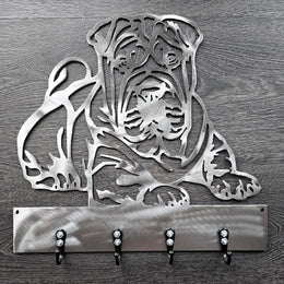 Shar Pei Key & Leash Hanger