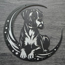 Boxer "On The Moon" Metal Art