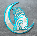 Pug "On The Moon" Metal Art
