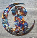 Dachshund "On The Moon" Metal Art