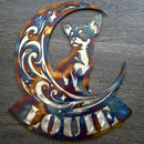 Chihuahua "On The Moon" Metal Art