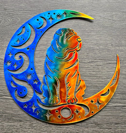 Shar Pei Moon Metal Wall Art