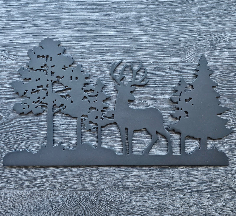 Deer Nature Scene Metal Art