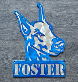 Doberman Pinscher Metal Wall Art