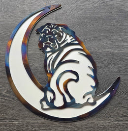 Pug Moon Metal Wall Art