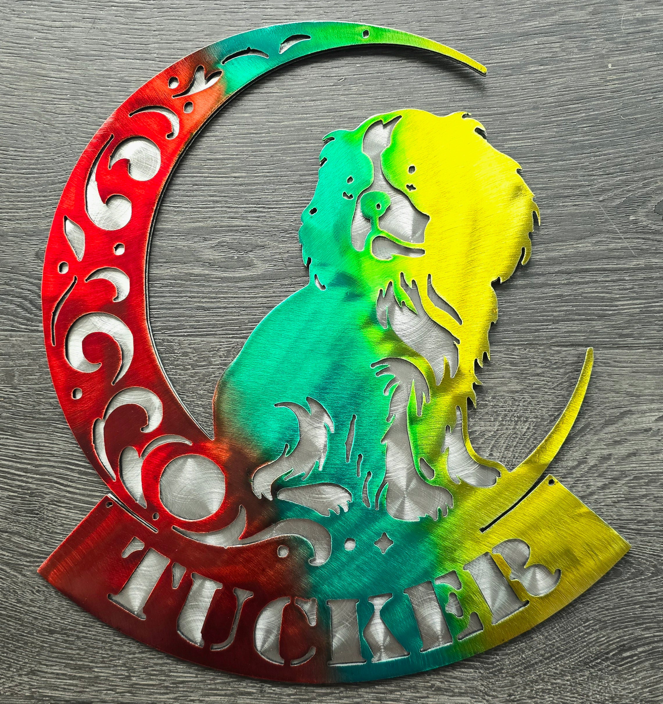 Cavalier King Charles "On The Moon" Metal Art