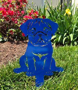 Pug Garden Stake