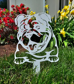 Bulldog Garden Stake