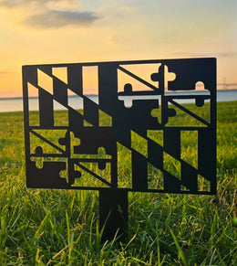 Maryland Flag Garden Stake