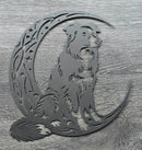 Border Collie "On The Moon" Metal Art