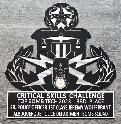 Critical Skills Challenge police award by Elite Metalworking