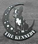 Boston Terrier "On The Moon" Metal Art