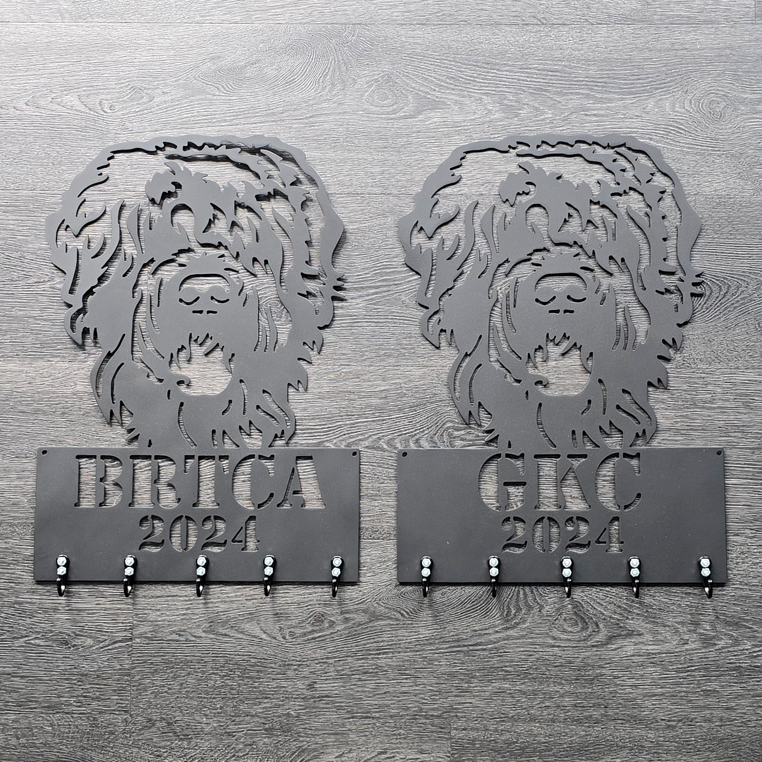 Black Russian Terrier Key & Leash Hanger