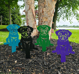 Pug Garden Stake
