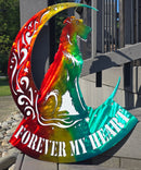 Irish Wolfhound "On The Moon" Metal Art