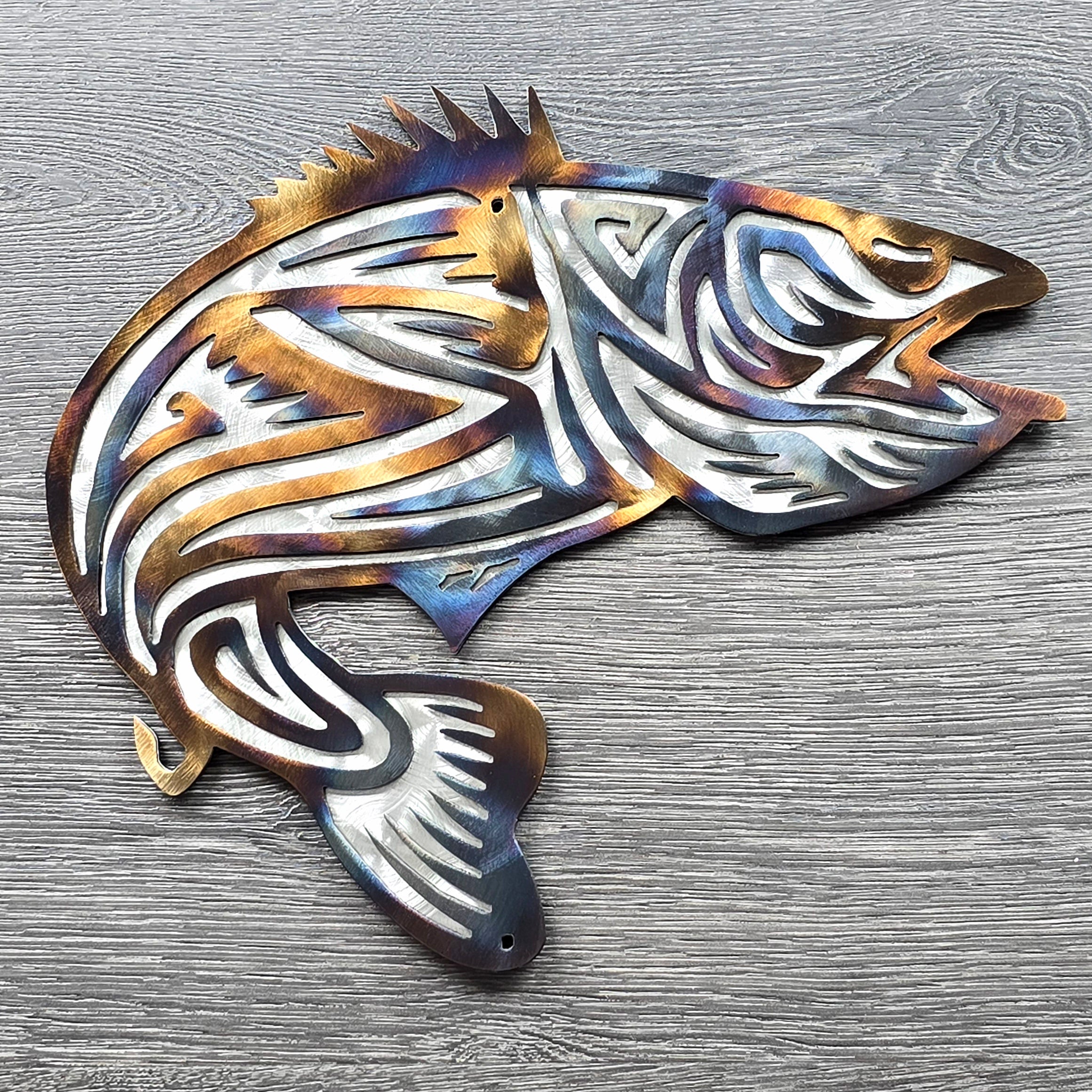 Walleye Tribal Metal Art