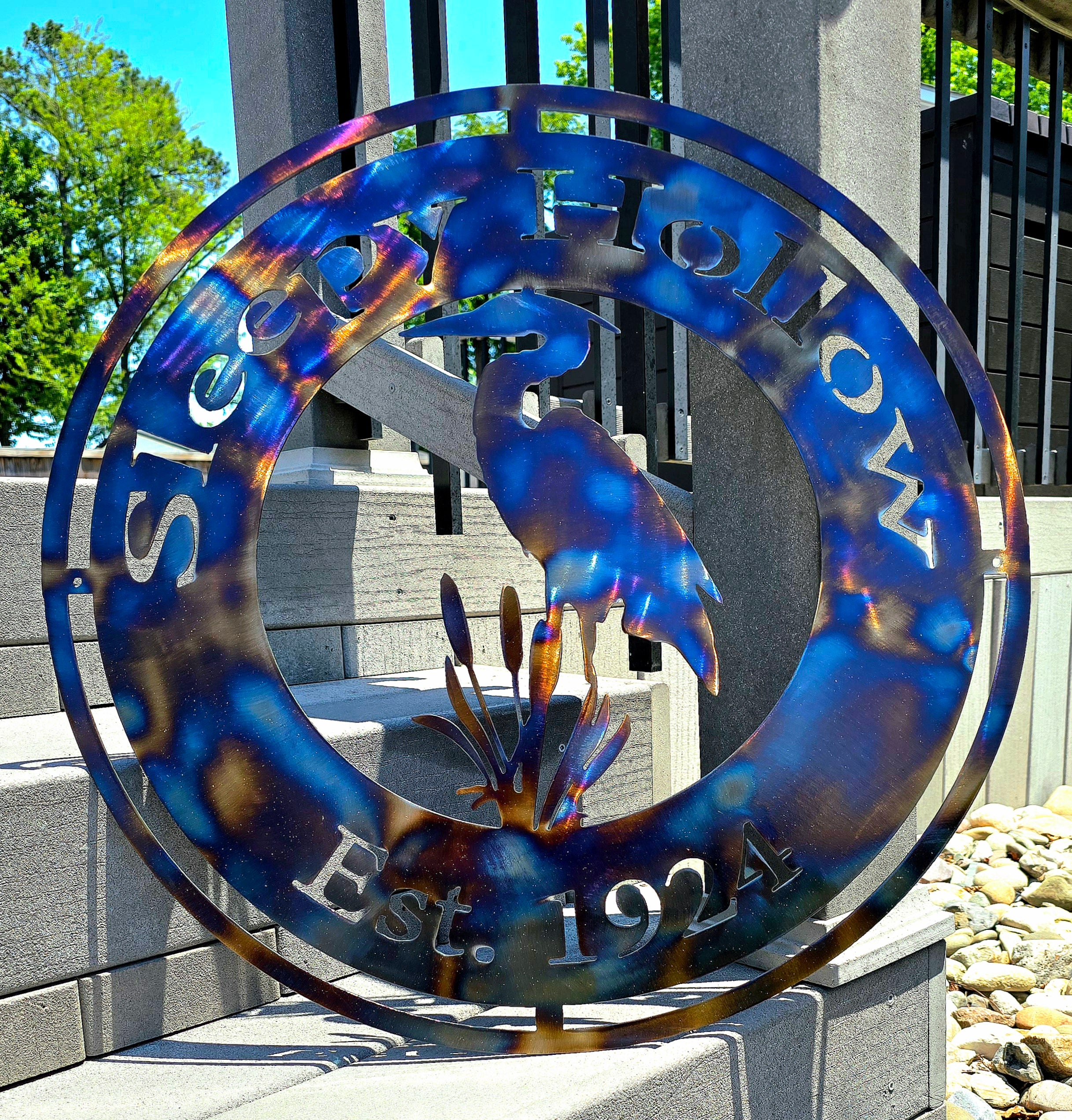 Blue Heron Personalized Sign