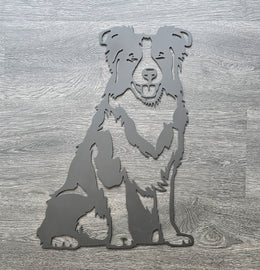 Border Collie Metal Wall Art