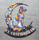 Irish Wolfhound "On The Moon" Metal Art