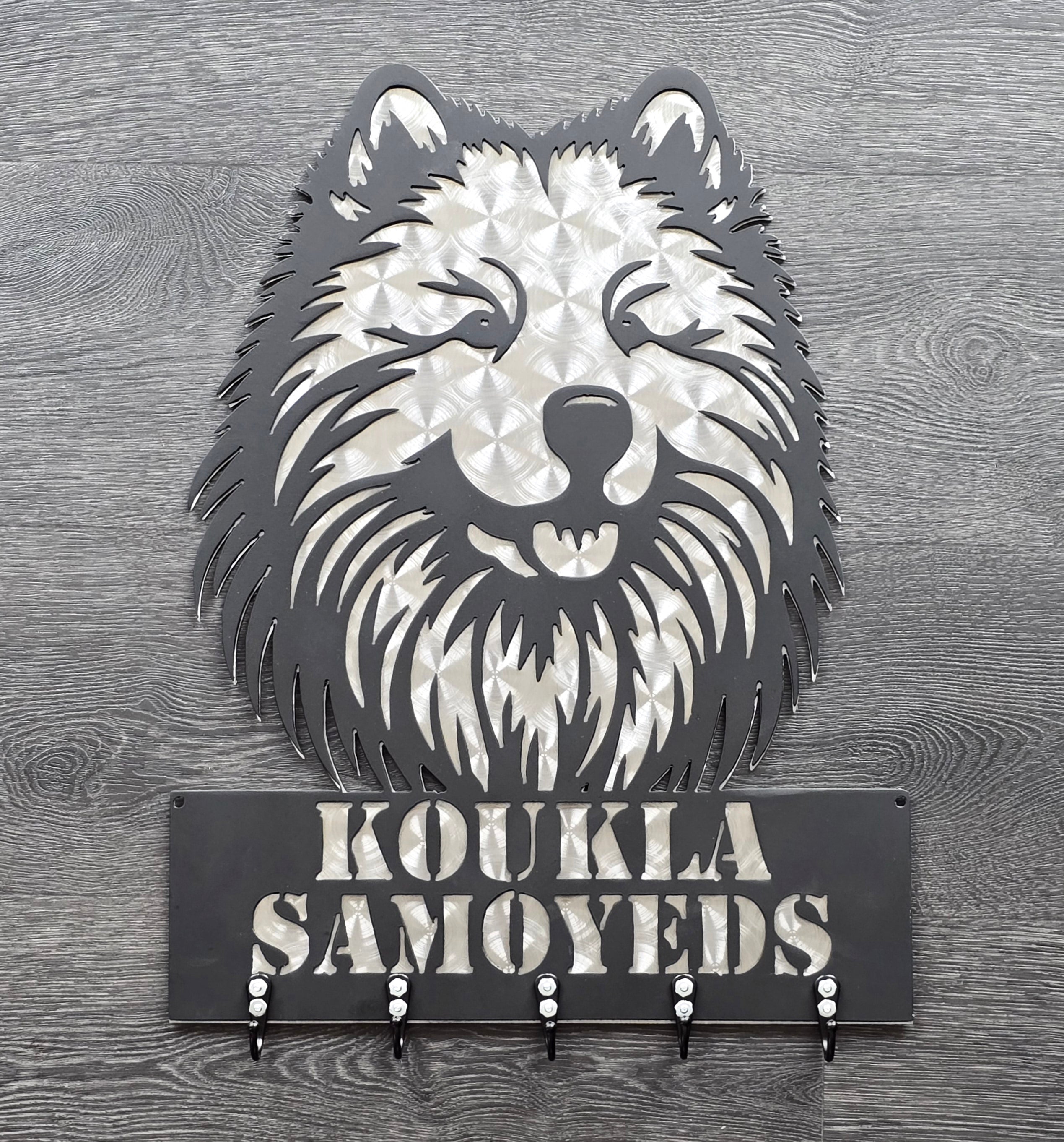 Samoyed Key & Leash Hanger