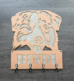 Australian Shepherd Key & Leash Hanger