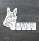 German Shepherd Personalized Key & Leash Hanger