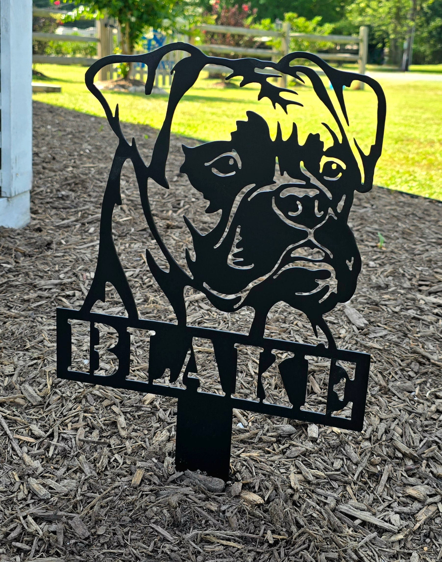 Boxer #2 Lawn & Garden Stake