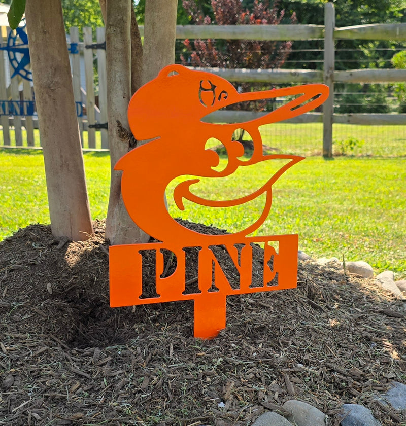 Orioles Lawn & Garden Metal Art