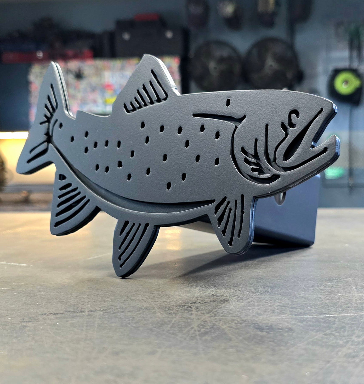 Tarpon Trailer Hitch outlet Cover, Truck Accessories, Car Accessories, Steel fish