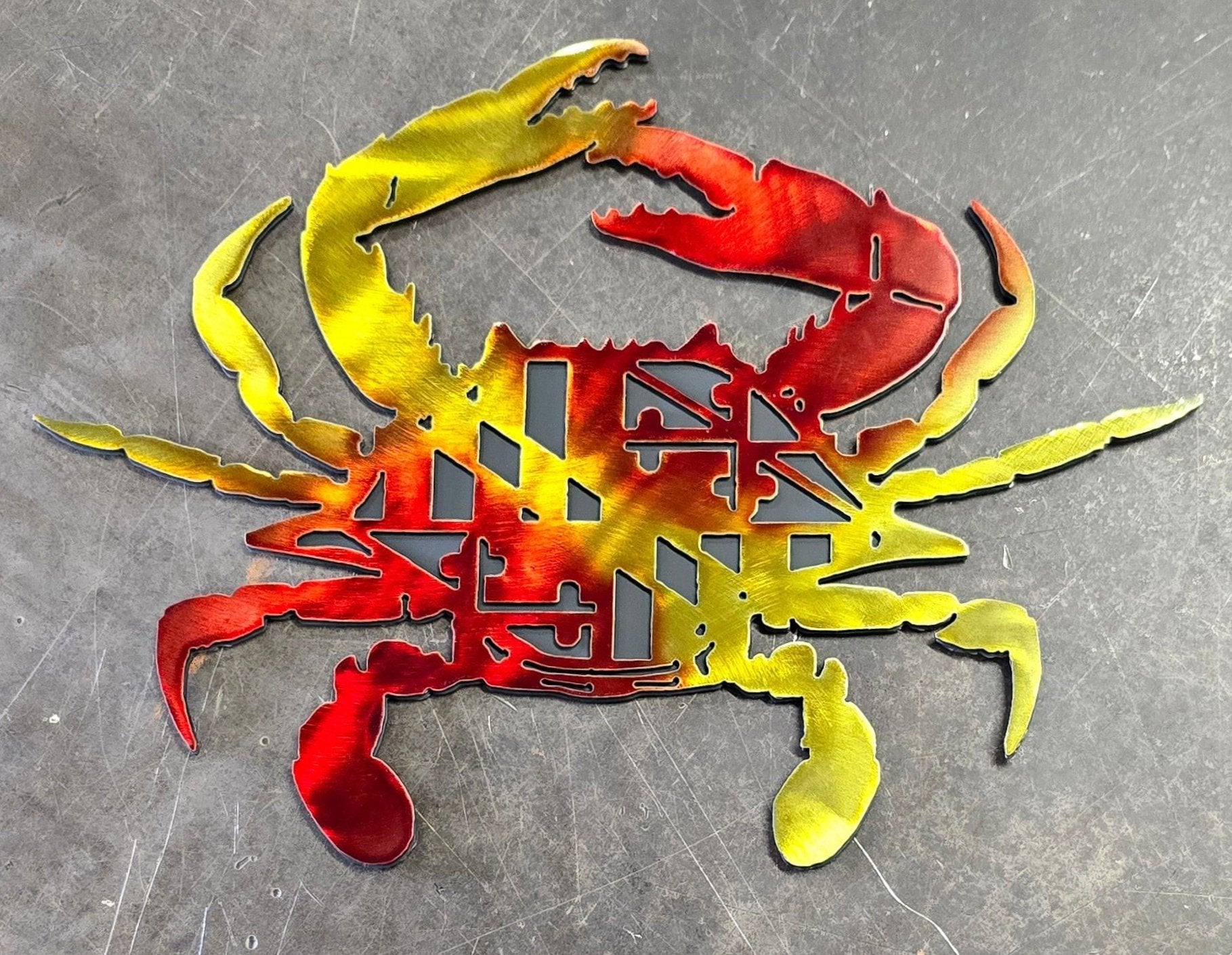 Maryland Blue Crab Metal Art