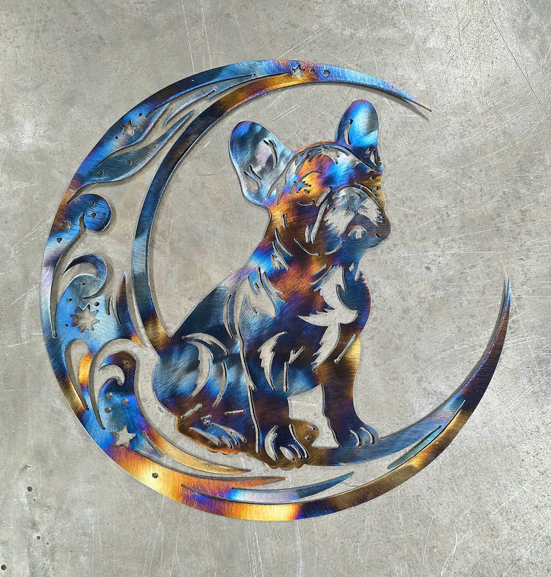 Frenchton "On The Moon" Metal Art