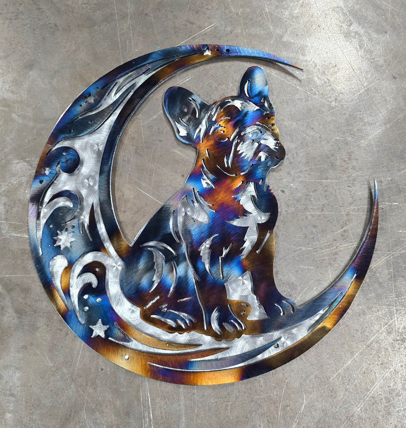 Frenchton "On The Moon" Metal Art