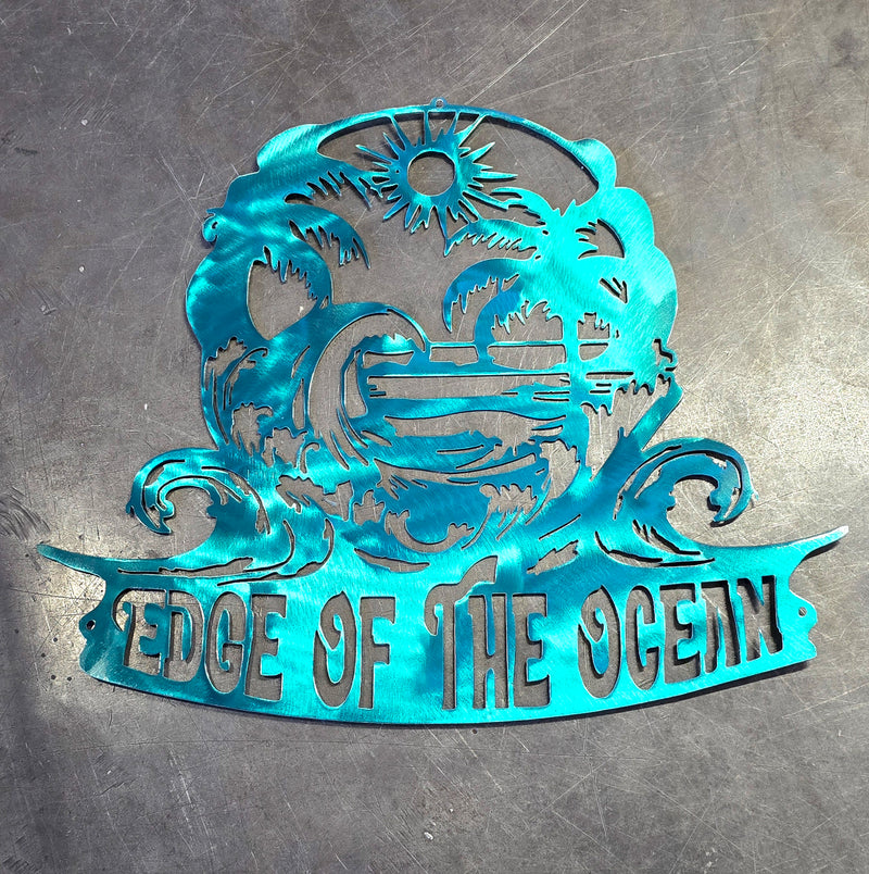 Stick Figure "Edge Of The Ocean" Metal Art