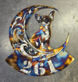 Chihuahua Moon Metal Wall Art