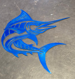 Blue Marlin Metal Wall Art