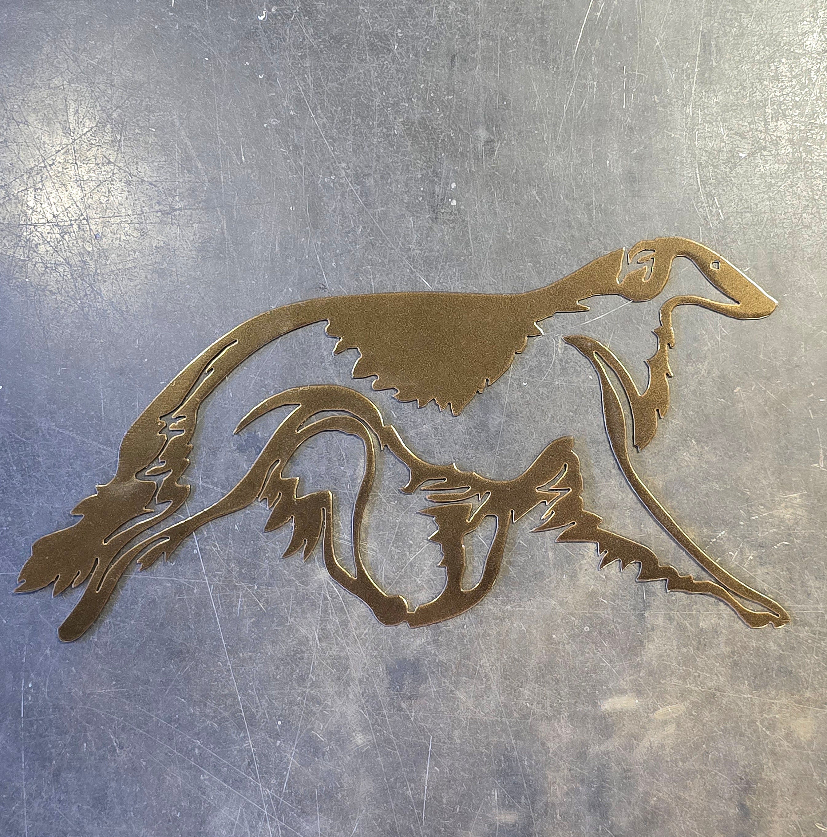 Borzoi #2 Metal Art