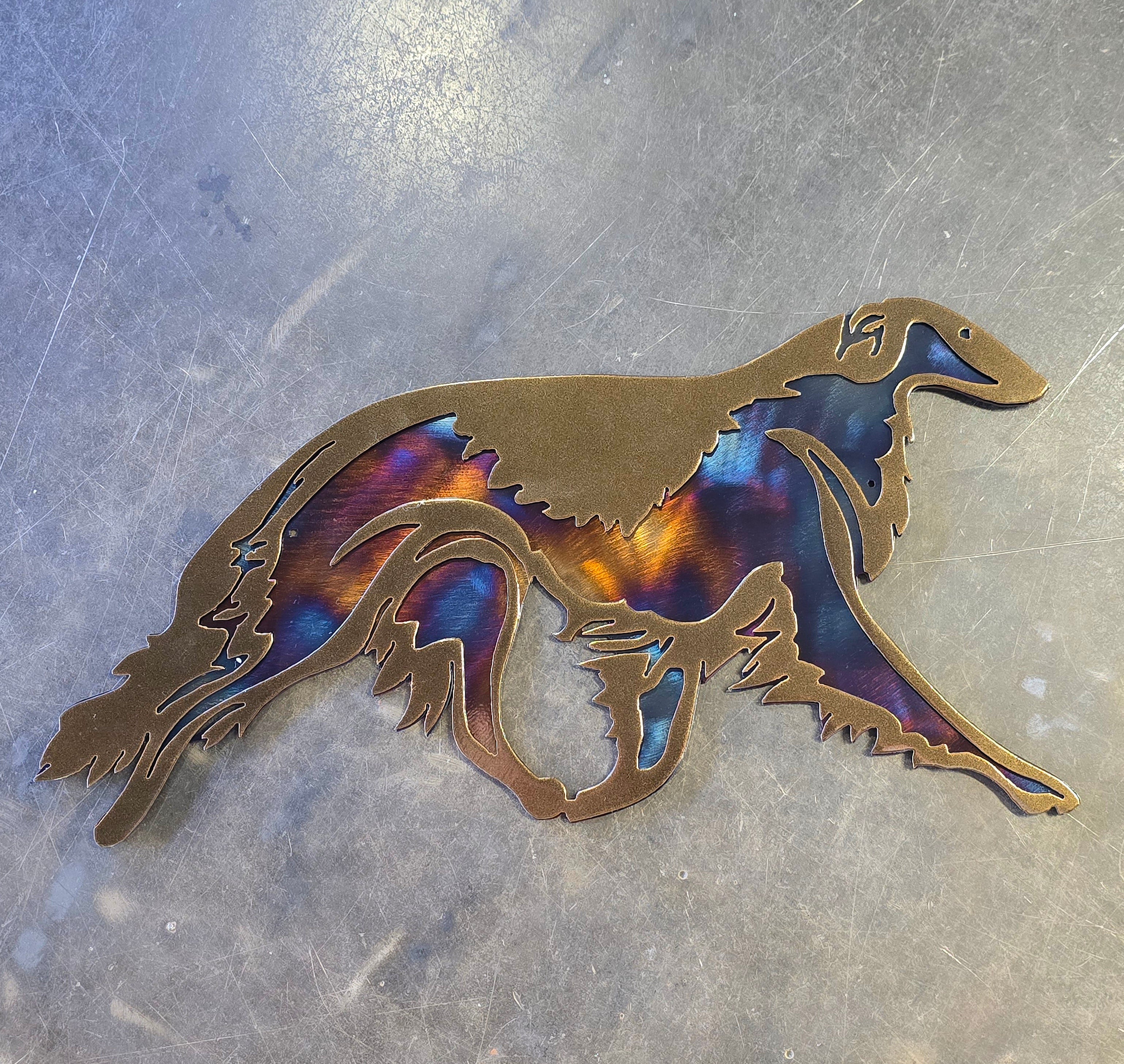Borzoi #2 Metal Art