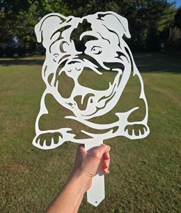 Bulldog Garden Stake