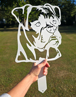 Boxer Garden Stake