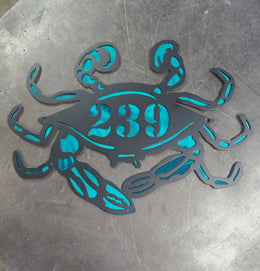 Blue Crab Personalized Metal Sign