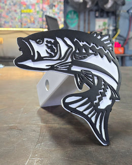 Largemouth Bass Metal Hitch Cover