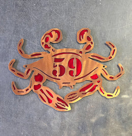 Blue Crab Personalized Metal Sign