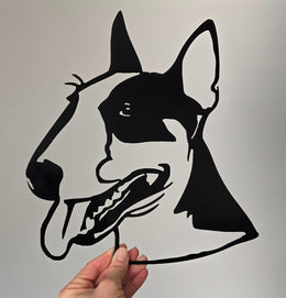 Bull Terrier Metal Wall Art