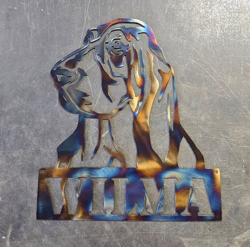 Basset Hound Metal Art